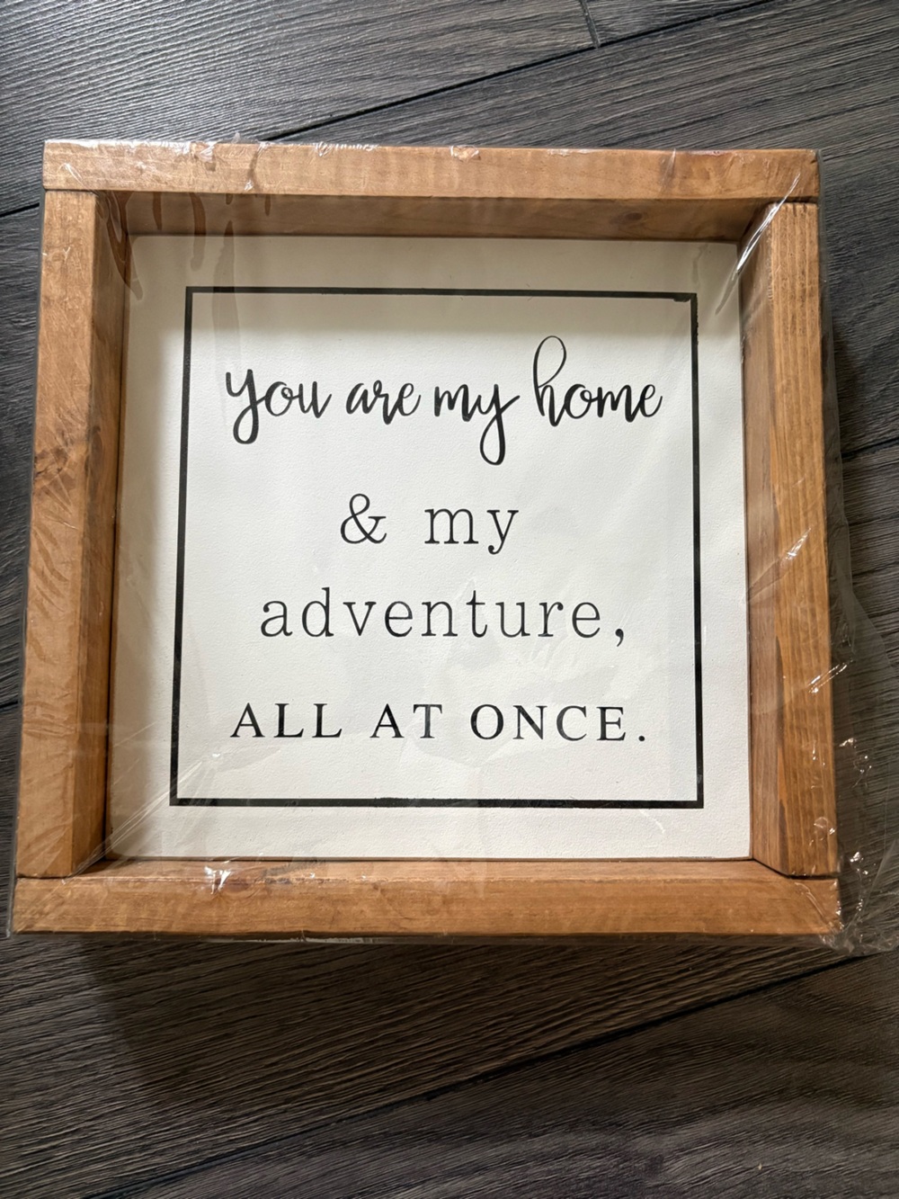 Signature Framed Quote Wall Art - White and Brown